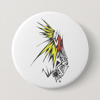 Sonne Farbige Abstrakte Stammes-Tattoo-Kunst Button