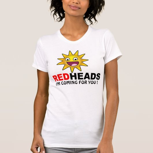 SONNE GEGEN REDHEAD-LUSTIGES SHIRT (Vorderseite)