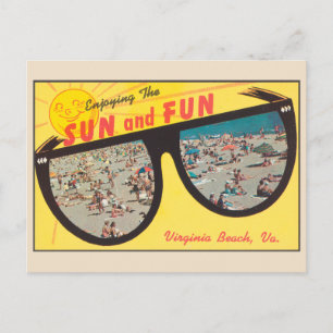 Sonne genießen in Virginia Beach Vintage Postkarte