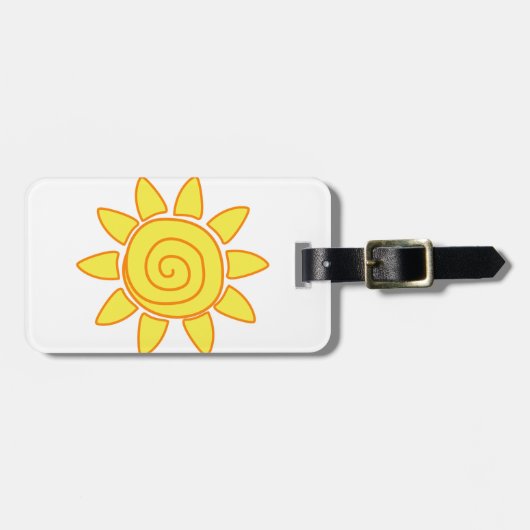 Sonne Gepäckanhänger (Vorderseite horizontal)