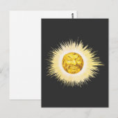 Sonne glückliches Gesicht Postkarte (Vorne/Hinten)