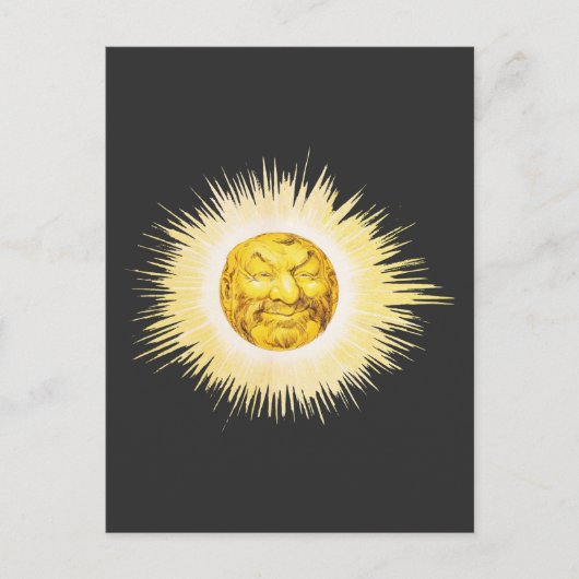 Sonne glückliches Gesicht Postkarte (Vorderseite)