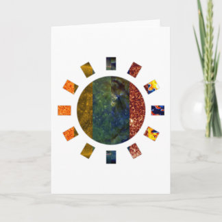Sonne — Grußkarte mit Mosaik Karte
