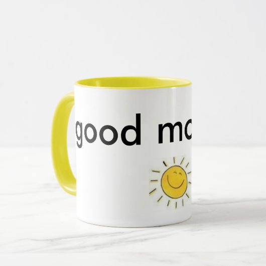 Sonne, guter Morgen Tasse (Vorderseite Links)