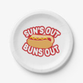 Sonne-heraus Brötchen heraus Pappteller (Vorderseite)