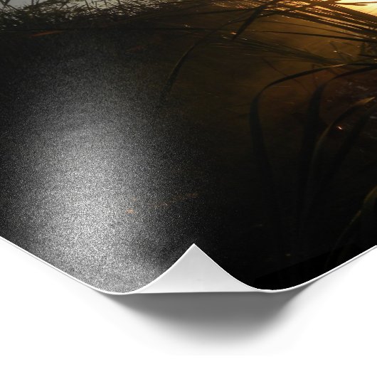 Sonne hinter den Schildern Fotodruck (Ecke)