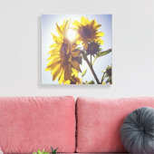 Sonne hinter den Sonnenblumen Leinwanddruck (Insitu (Wohnzimmer))