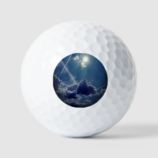 Sonne hinter den Wolken Golfball (Vorderseite)