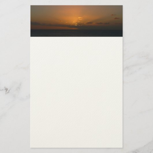 Sonne hinter Wolken II Seascape Briefpapier (Vorderseite)