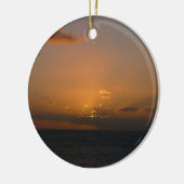 Sonne hinter Wolken II Seascape Keramik Ornament (Links)