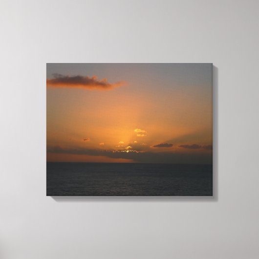 Sonne hinter Wolken II Seascape Leinwanddruck (Vorderseite)