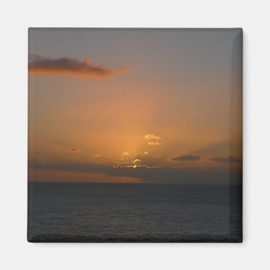 Sonne hinter Wolken II Seascape Magnet (Vorne)