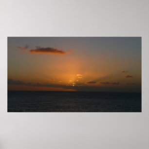Sonne hinter Wolken II Seascape Poster