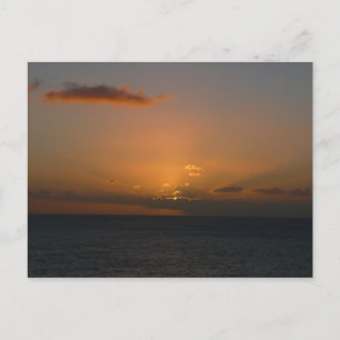 Sonne hinter Wolken II Seascape Postkarte