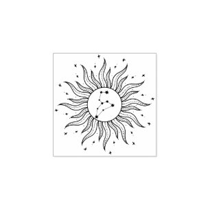 Sonne Horoskop Löwe Zeichen Gummistempel