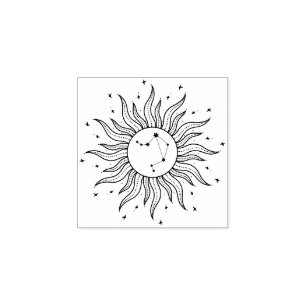 Sonne Horoskop Waage   Sternzeichen Astrologie Gummistempel