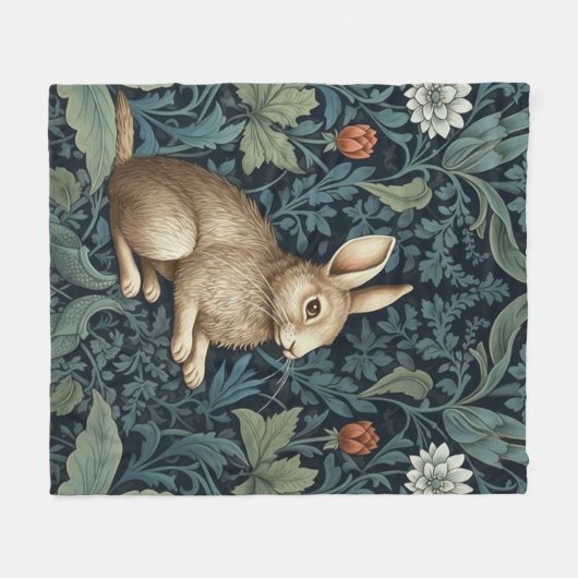 Sonne im Jugendstil des Waldes Fleecedecke (Vorderseite (Horizontal))