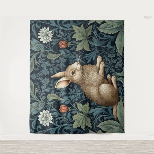 Sonne im Jugendstil des Waldes Wandteppich (Vorderseite)