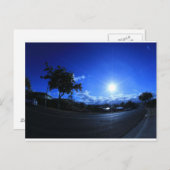 Sonne in Blau Postkarte (Vorne/Hinten)