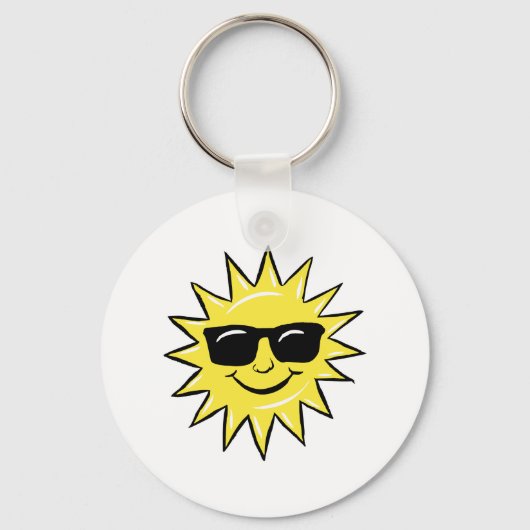 Sonne in Brillen Schlüsselanhänger (Vorderseite)