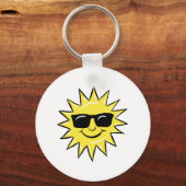 Sonne in Brillen Schlüsselanhänger (Vorderseite)