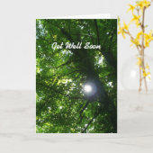 Sonne in den Bäumen - bald wieder gesund werden Karte (Gelbe Blume)