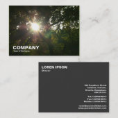 Sonne in den Bäumen Visitenkarte (Vorne/Hinten)