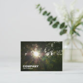 Sonne in den Bäumen Visitenkarte (Stehend Vorderseite)