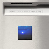 Sonne in den Wolken (blau) Magnet (In Situ (Geschirrspüler))