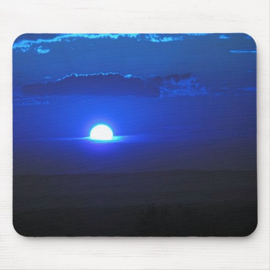 Sonne in den Wolken (blau) Mousepad (Vorne)