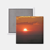 Sonne in den Wolken Magnet (Vorderseite/Rückseite)