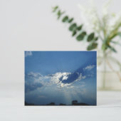 Sonne in den Wolken Postkarte (Stehend Vorderseite)