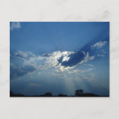 Sonne in den Wolken Postkarte (Vorderseite)