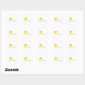 Sonne in den Wolken Runder Aufkleber (Blatt)