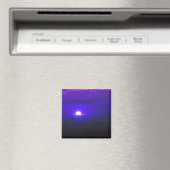 Sonne in den Wolken (violett) Magnet (In Situ (Geschirrspüler))