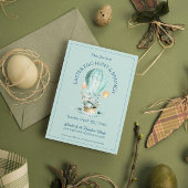 Sonne in einem Hot Ballon Basket mit Ostern-Blume Einladung