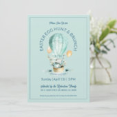 Sonne in einem Hot Ballon Basket mit Ostern-Blume Einladung (Stehend Vorderseite)