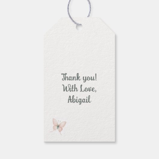 Sonne in einem Kleid Geschenkanhänger (Rückseite)