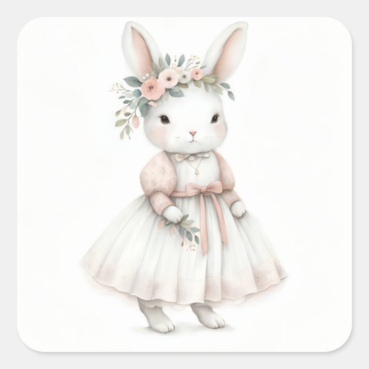 Sonne in einem Kleid Quadratischer Aufkleber (Vorderseite)