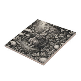 Sonne in einem Pilzgarten Fliese