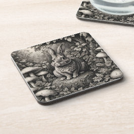 Sonne in einem Pilzgarten Getränkeuntersetzer