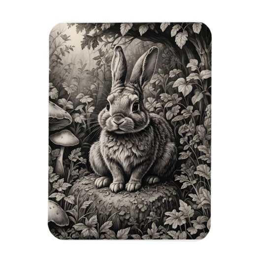 Sonne in einem Pilzgarten Magnet (Vertikal)