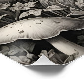 Sonne in einem Pilzgarten Poster (Ecke)