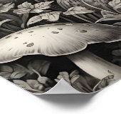 Sonne in einem Pilzgarten Poster (Ecke)