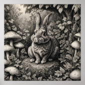 Sonne in einem Pilzgarten Poster (Vorne)