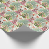 Sonne in rosa Kleid Geschenkpapier (Ecke)