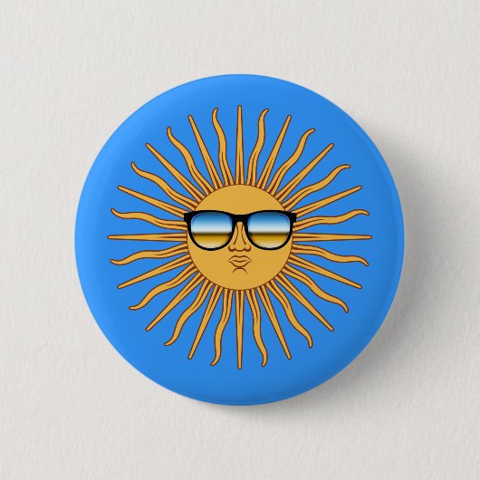 Sonne in Shades Button (Vorderseite)