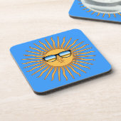 Sonne in Shades Untersetzer (Linke Seite)