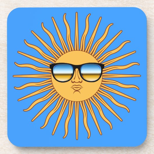 Sonne in Shades Untersetzer (Vorderseite)