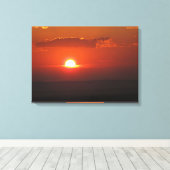 Sonne in Wolken ummantelte Canvas Leinwanddruck (Insitu (Holzboden))